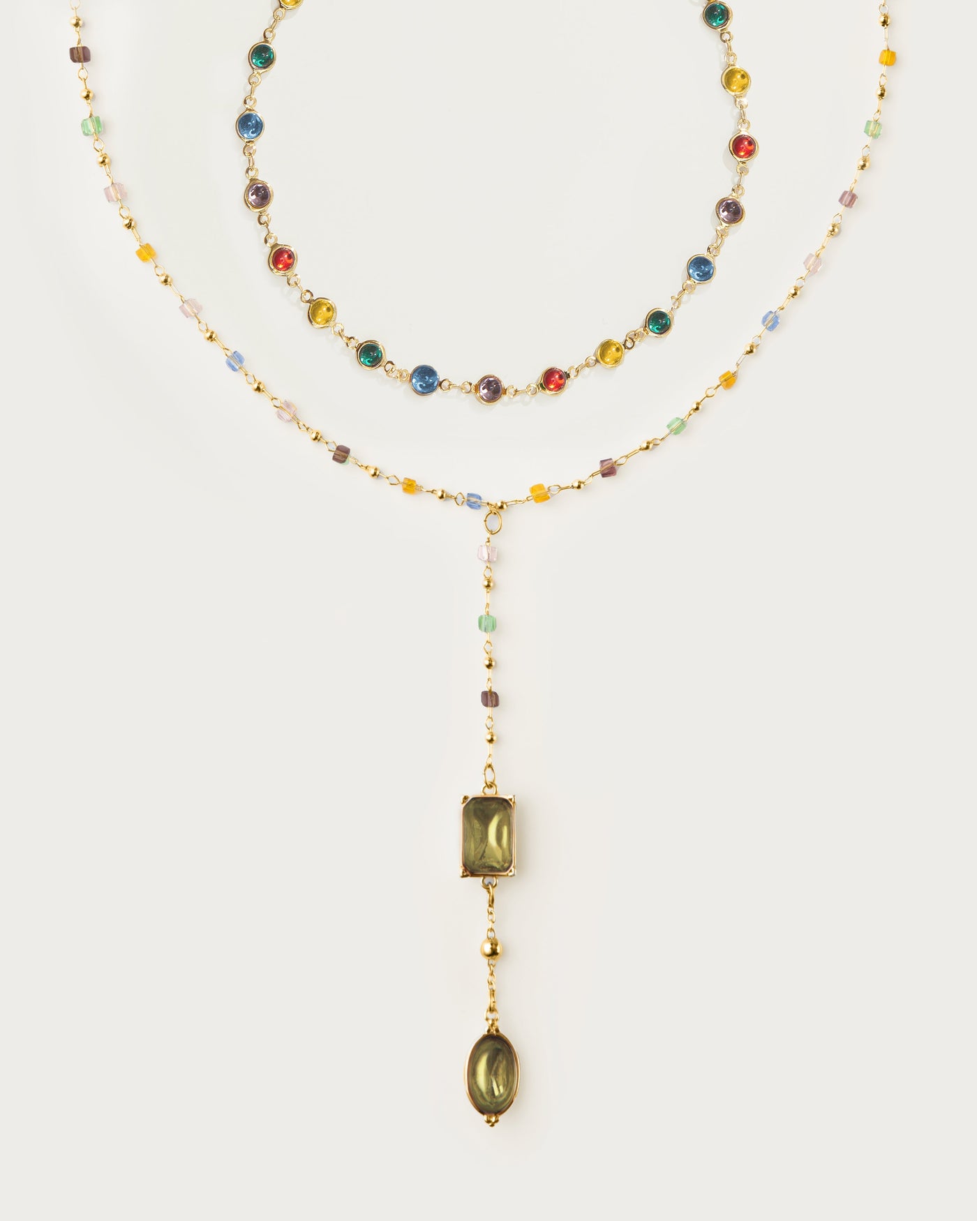 Rainbow Bead Necklace Set