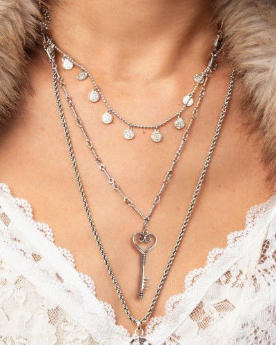 Eternal Love Lock Necklace in Silver
