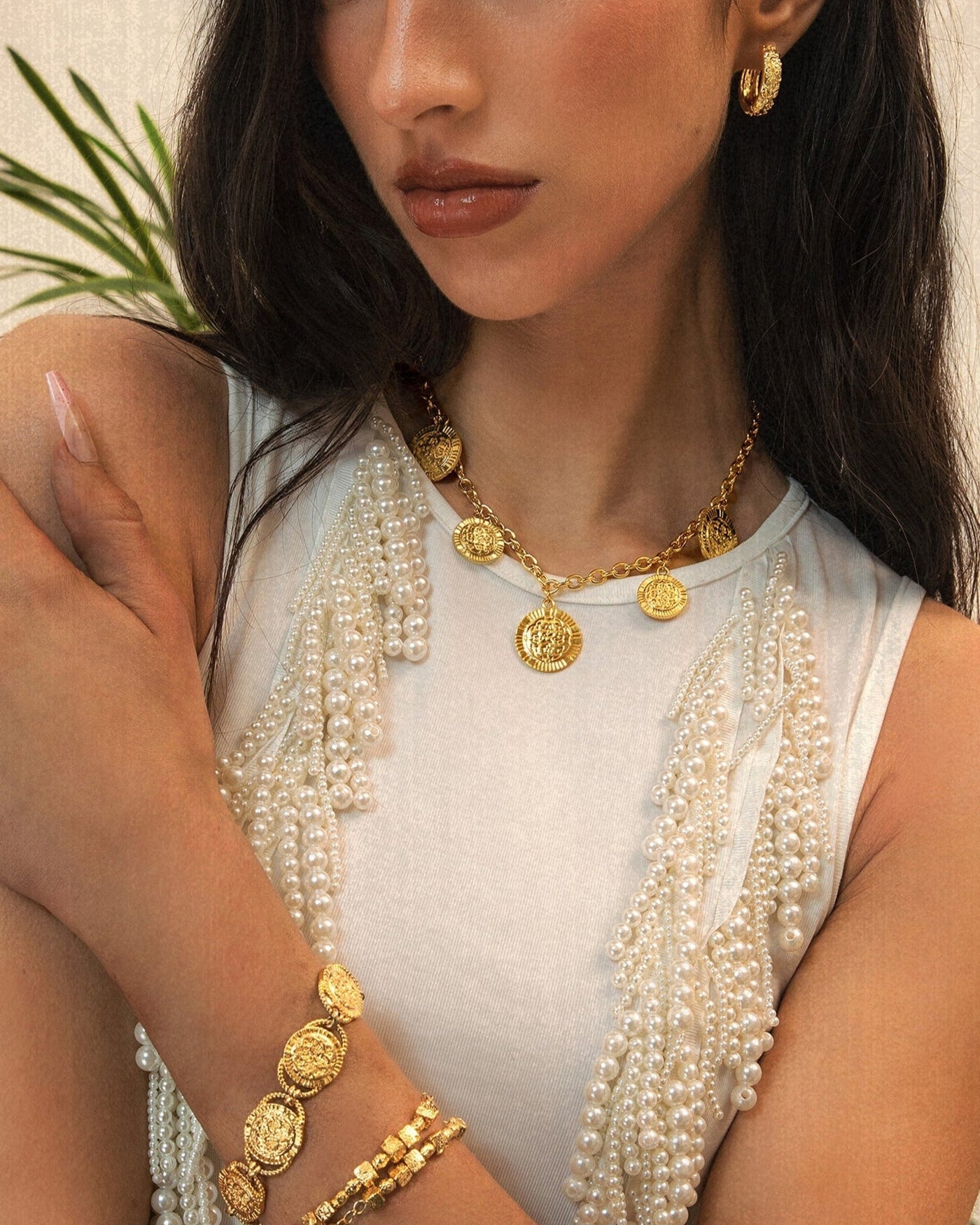 Golden Hojas Necklace