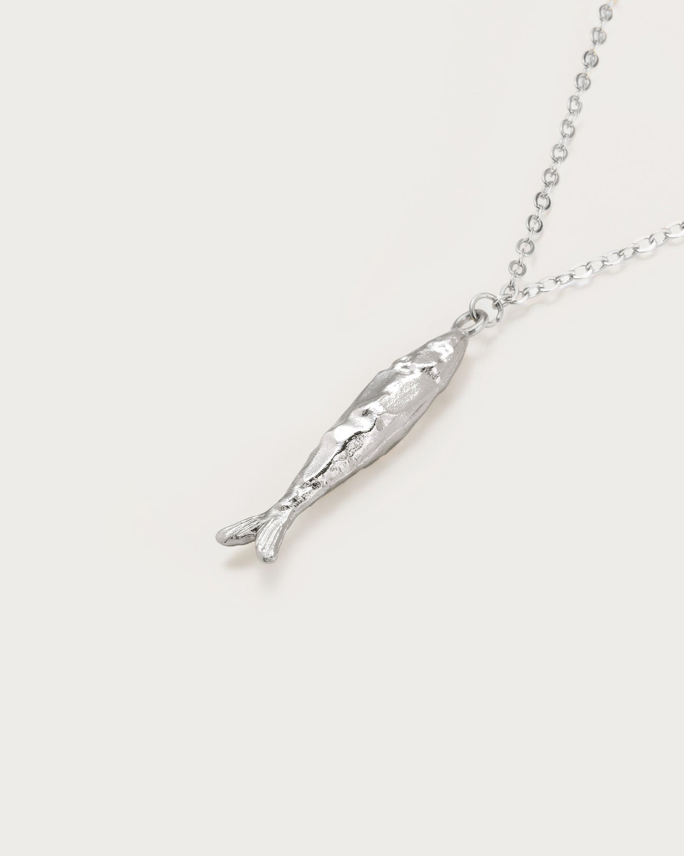 Silver Anchovy Necklace