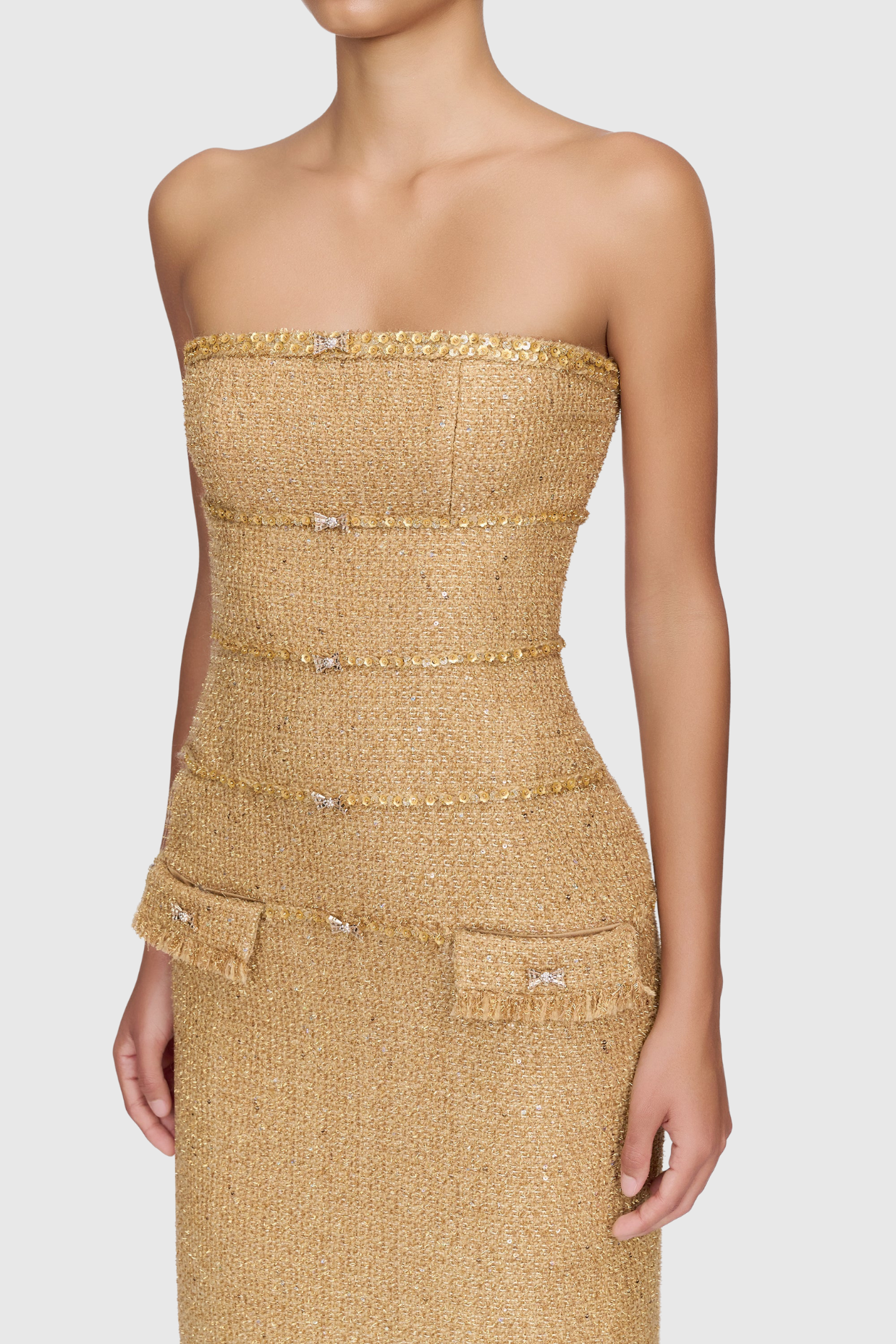 Elborno Gold Sequin Embellished Jacket