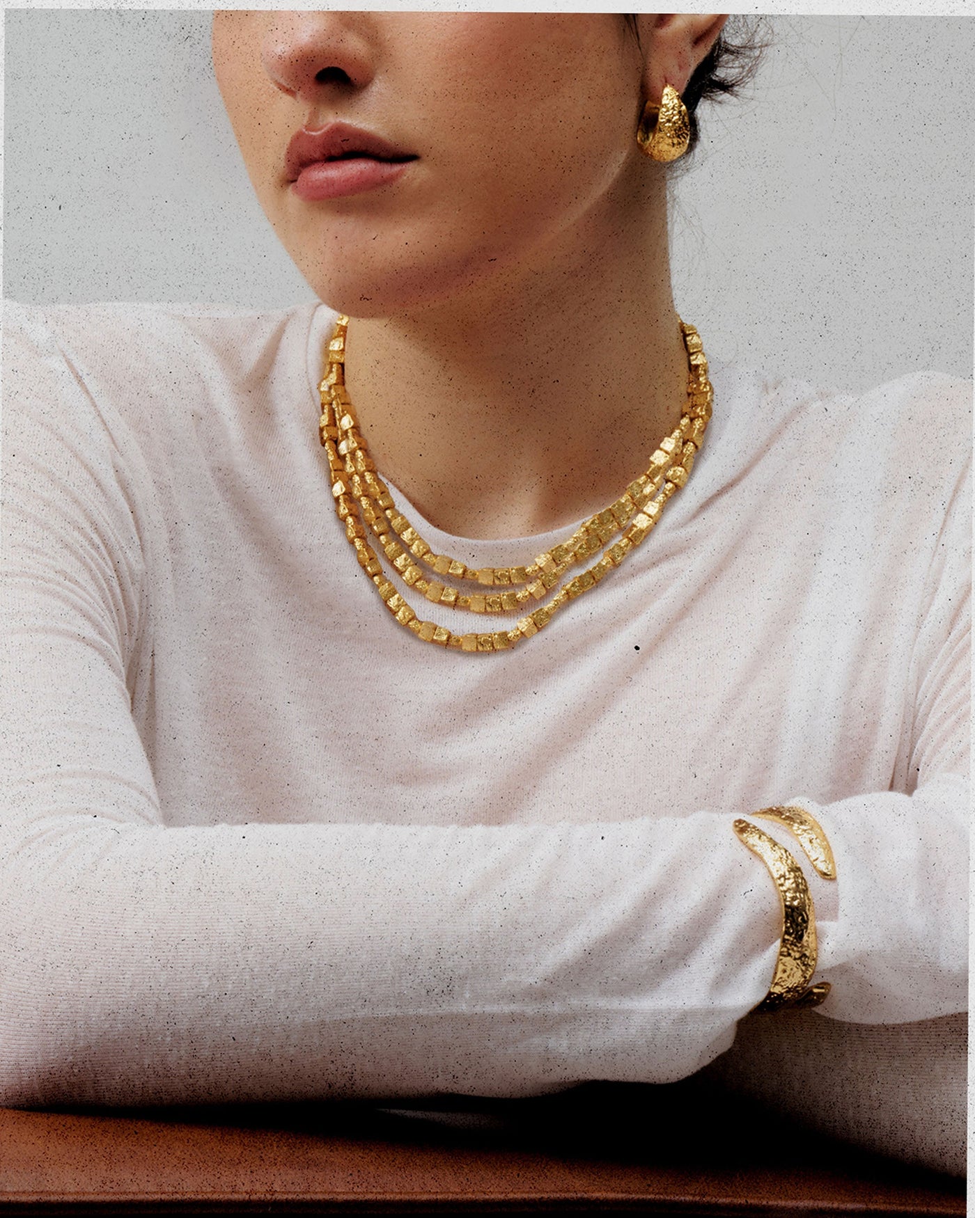 Textured Square Necklace