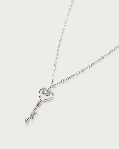 Eternal Love Lock Necklace in Silver