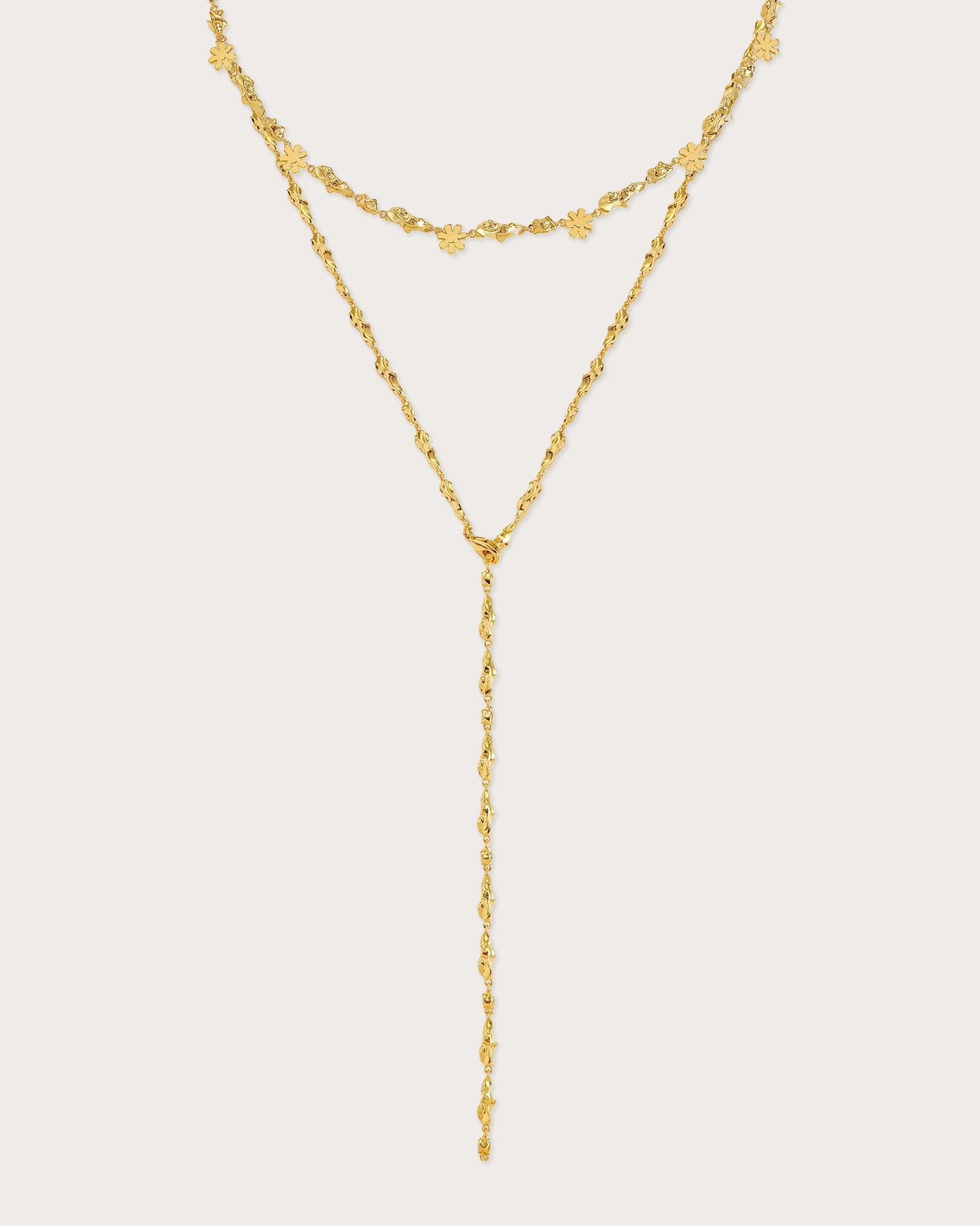 Gold Clusters Necklace Set