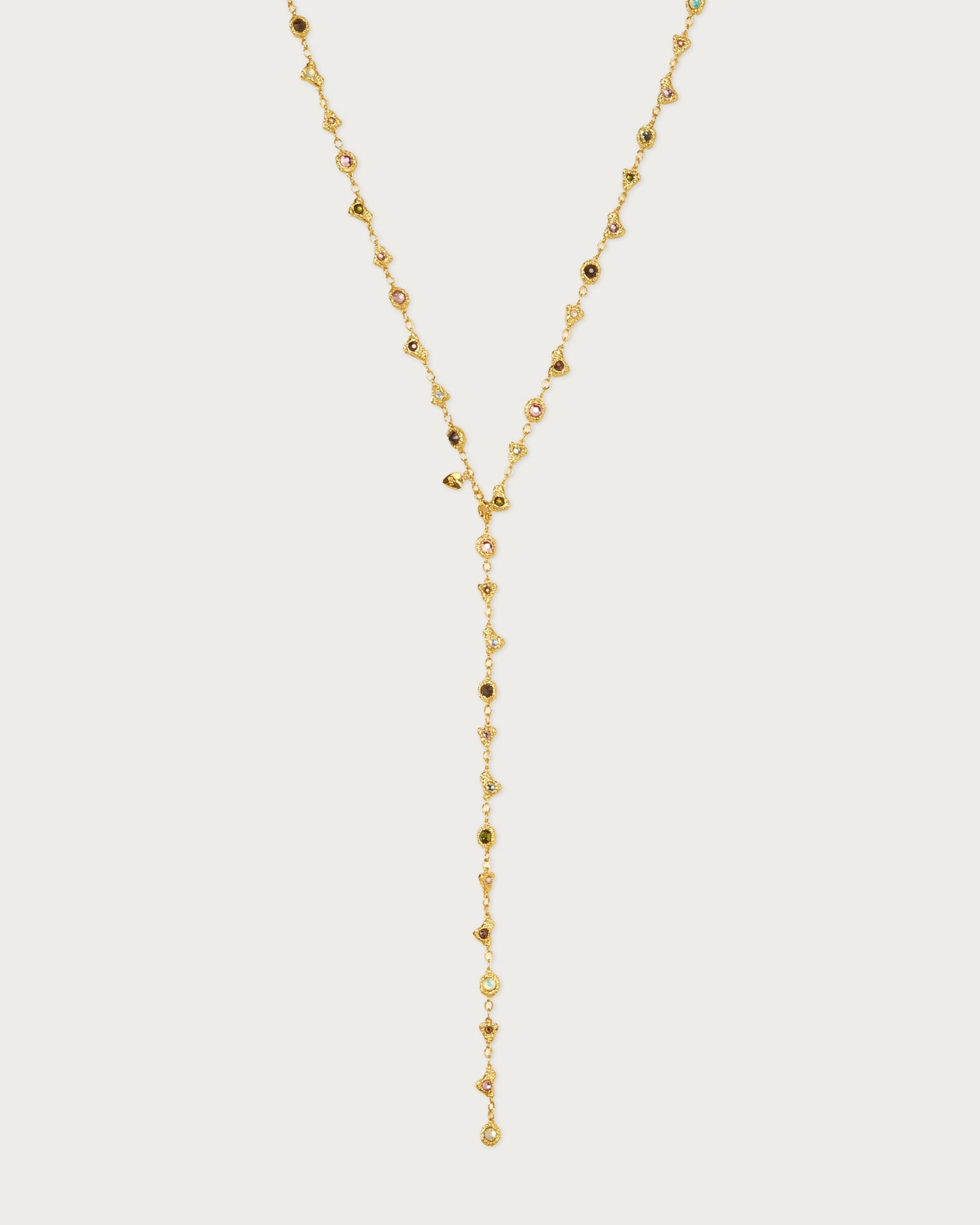 Prism Crystal Long Chain In Silver