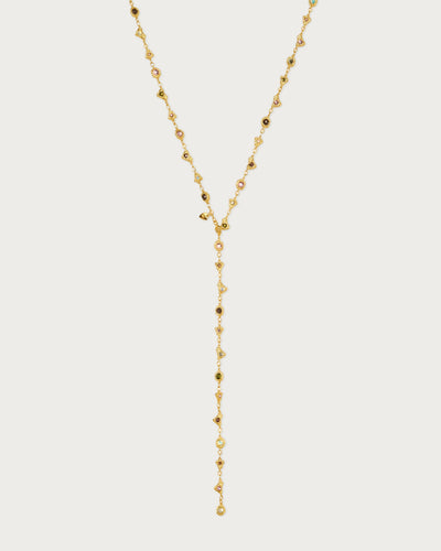Prism Crystal Long Chain In Silver