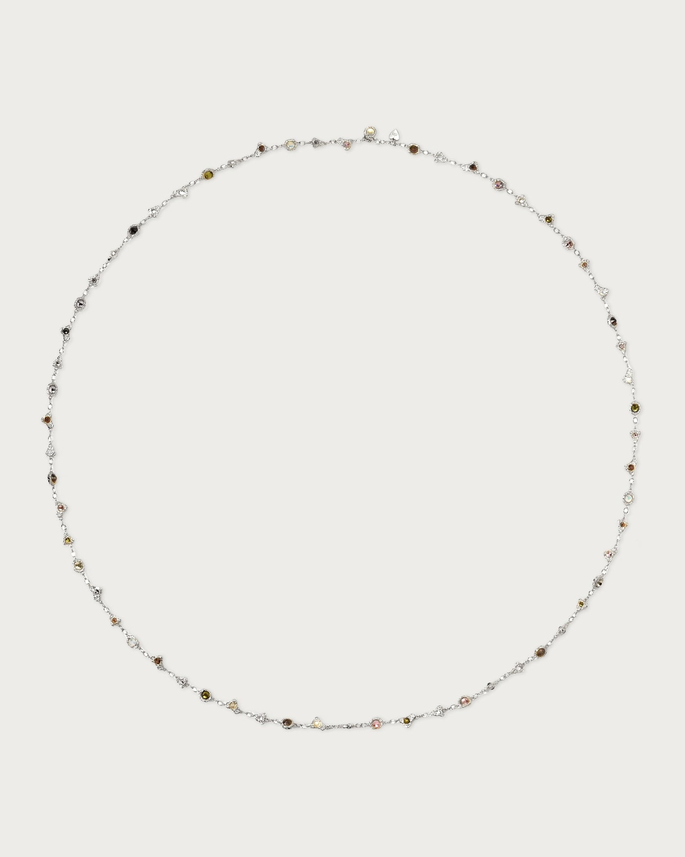 Prism Crystal Long Chain In Silver