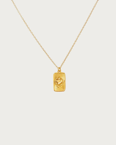 Sacred Heart Tag Necklace