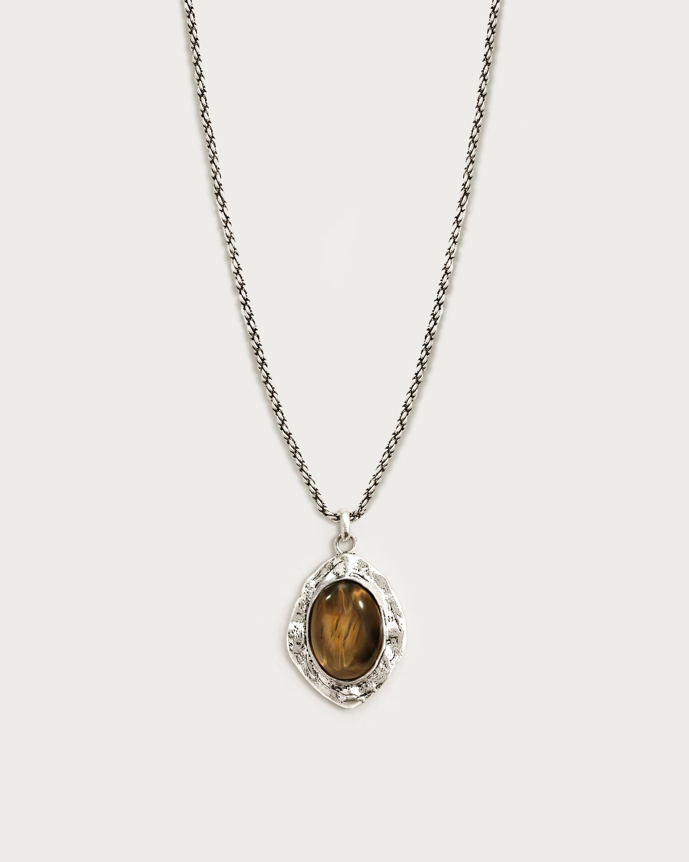Silver Tiger's Eye Savannah Long Necklace