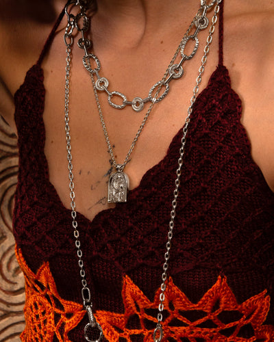Snake Necklace in Silver