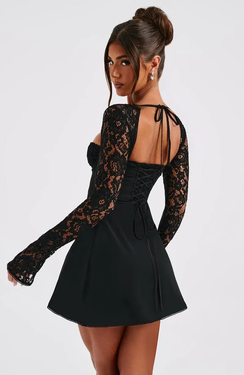 Louise Mini Dress – Luxe in elk detail