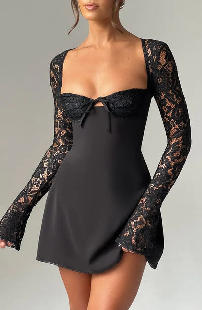 Louise Mini Dress – Luxe in elk detail
