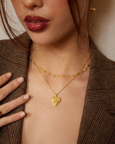 Baroque Blossom Heart Necklace