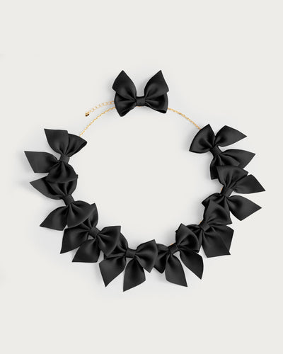 Black Bow Necklace