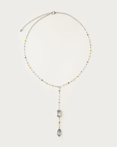 Celestial Lariat Necklace in Silver