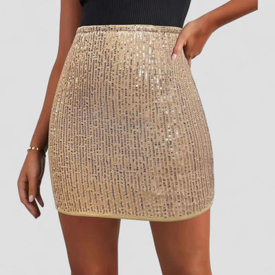 Sequin High Waist Bodycon Mini Skirt for Women