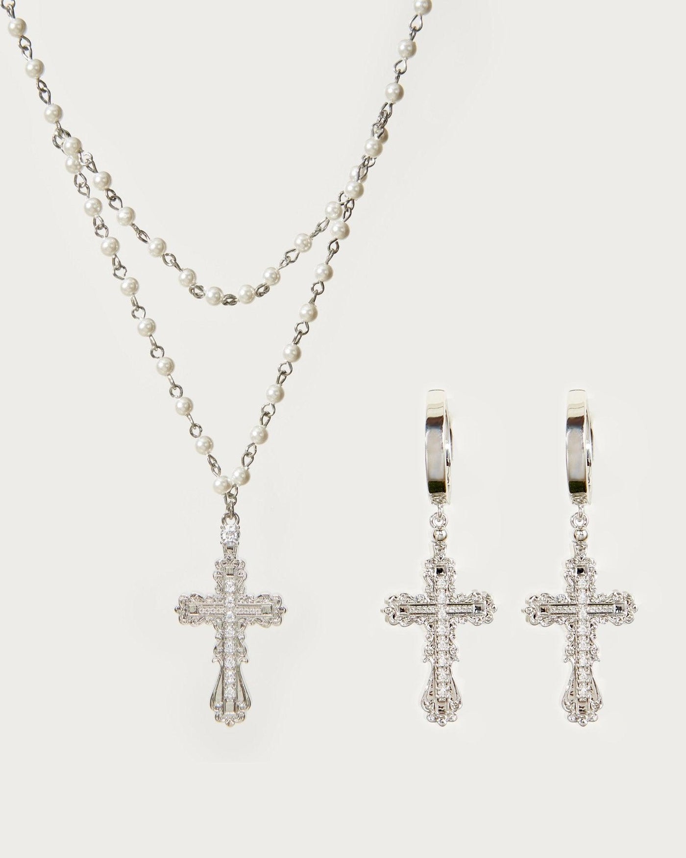 Everette Cross Set in Gold