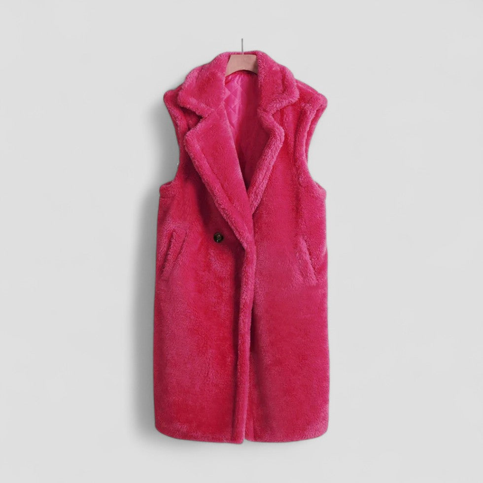 Women Sleeveless Teddy Coat Warm Style