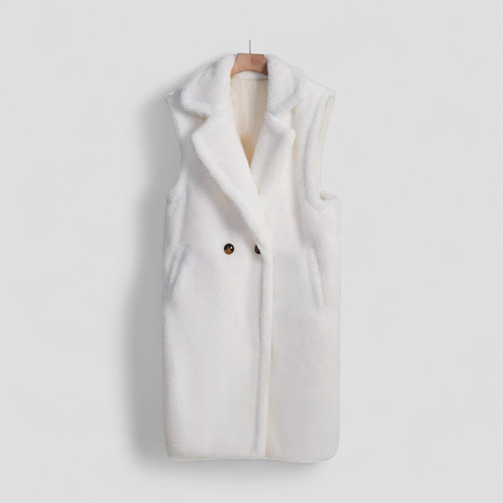 Women Sleeveless Teddy Coat Warm Style