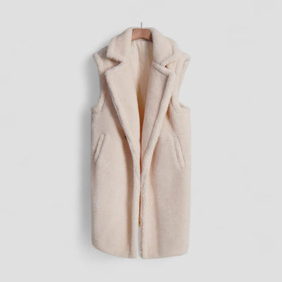 Women Sleeveless Teddy Coat Warm Style