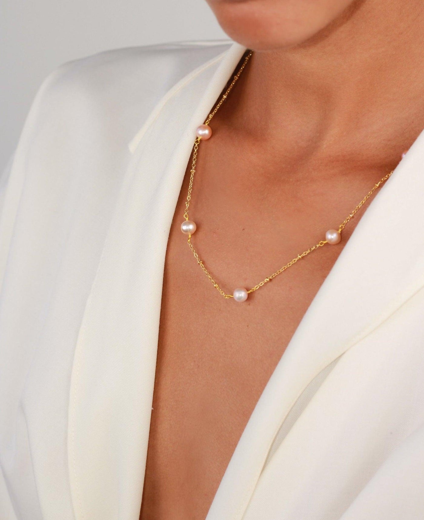 Pink Yumi Freshwater Pearl Necklace
