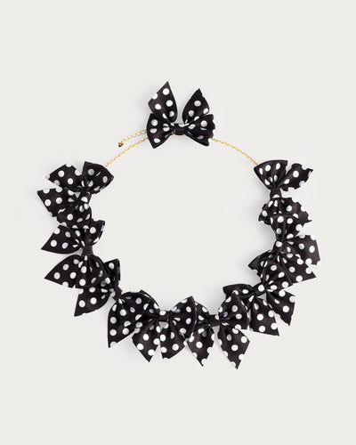 Black Bow Necklace