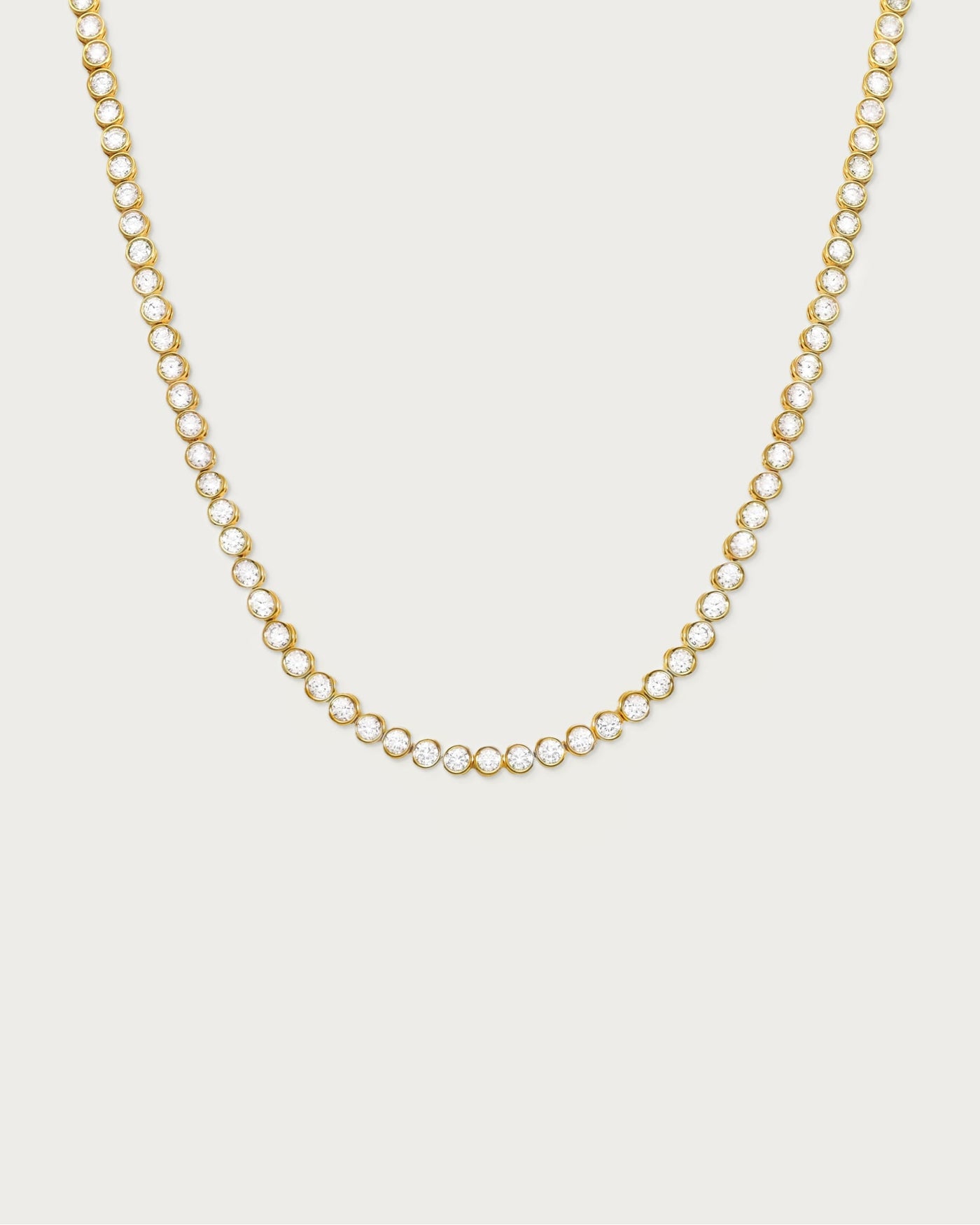 Tennis Necklace in Gold