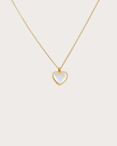 Mother of Pearl Heart Necklace